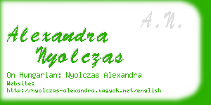 alexandra nyolczas business card
